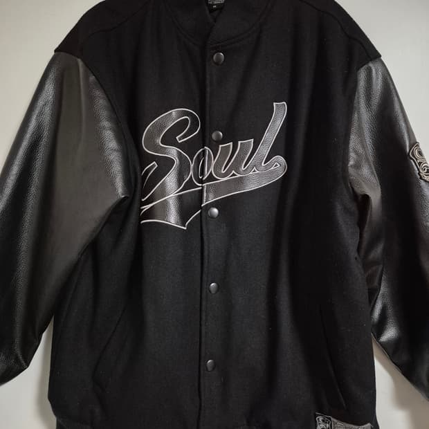 SOUL Vintage 가죽 바시티 XL