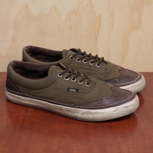 반스 X Barbour 에라 윙팁 스니커즈