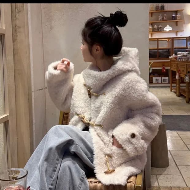 떡볶이 코트 아이보리 