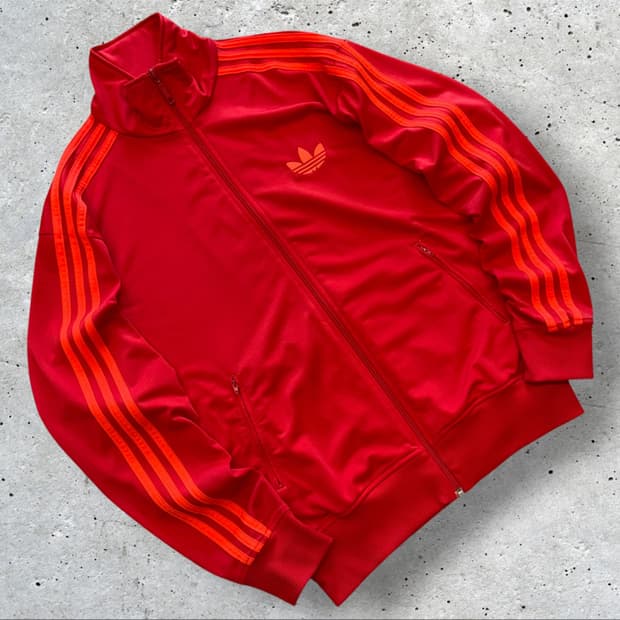 [105] 12s 아디다스 파이어버드 트랙탑 져지 레드 주황 D595