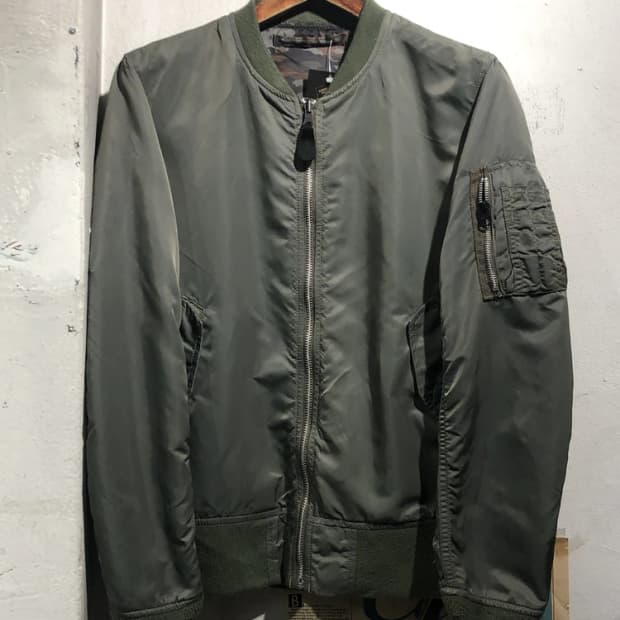 [3494]Reversible khaki camo jacket