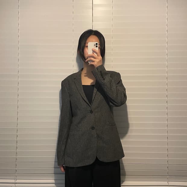 cos 울 멜란지 블레이저