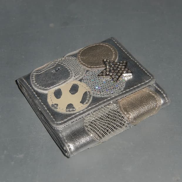 Tsumori Chisato Silver Patchwork Wallet