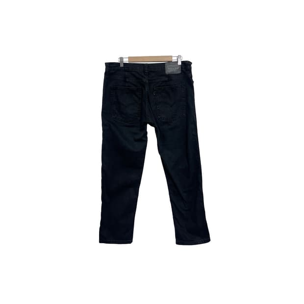 리바이스 508 흑청 레귤러 테이퍼드 블랙 데님 팬츠