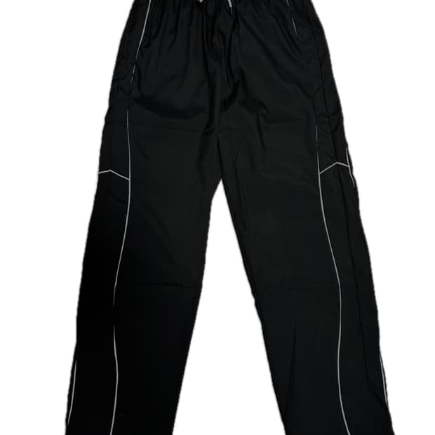 남성 화이트 라인 스트릿 블랙 바지(새상품)(L)