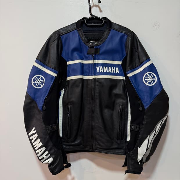 야마하 가죽 라이더 자켓 M
