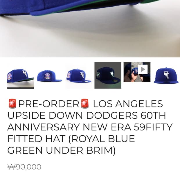 La다저스 60주년 59fifty 일본 200개 한정판 모자