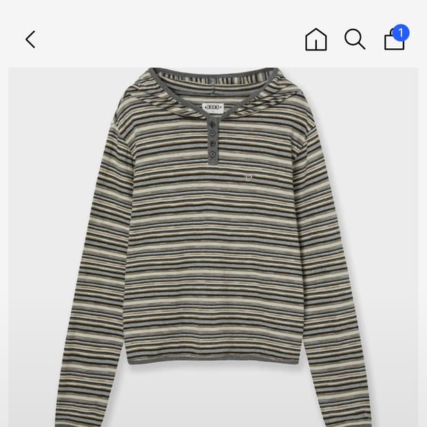 에이이에이이 후드 티셔츠 베이지