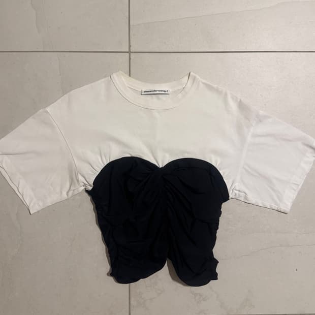 Alexander Wang 블랙 셔링 티셔츠