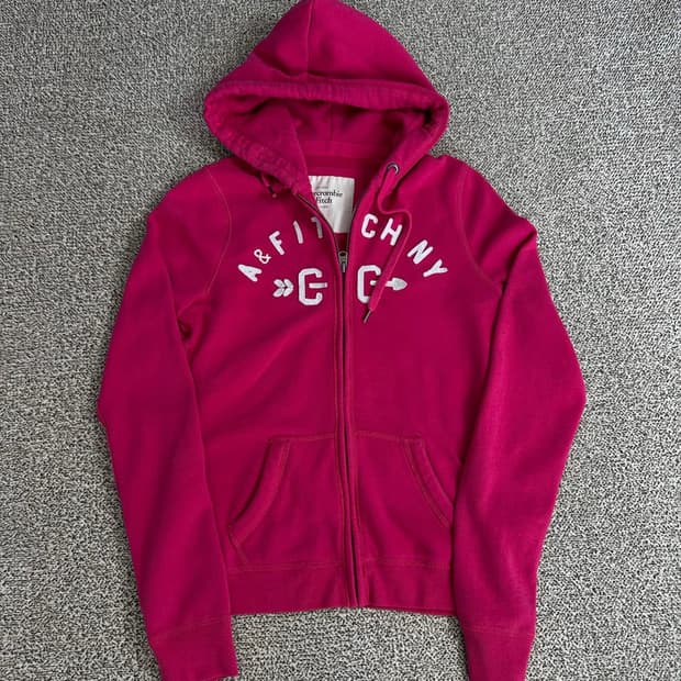 아베크롬비 핑크 후드집업 