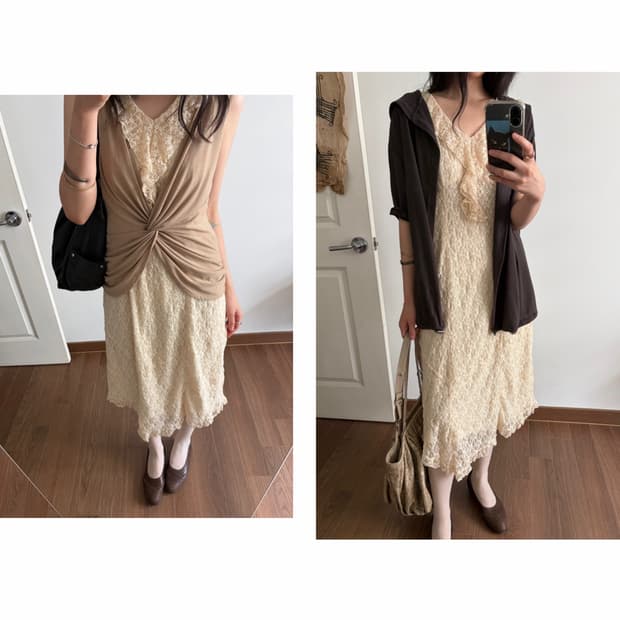 frill long dress