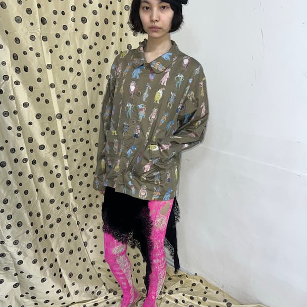 Undercover 04aw 아카이브 몬스터 패턴 셔츠 자켓