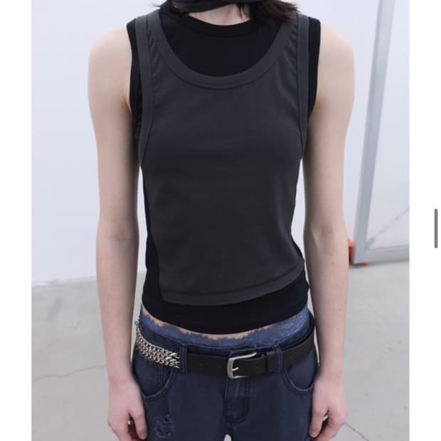 lcdc DOUBLE LAYERED SLEEVELESS TOP 