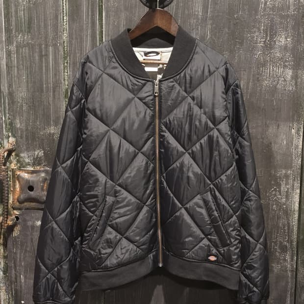 Dickies Black Quilted Bomber Jacket