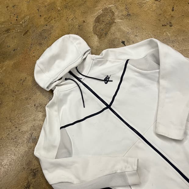 [정품/XL] 나이키 테크 플리스 화이트 후드집업 b19