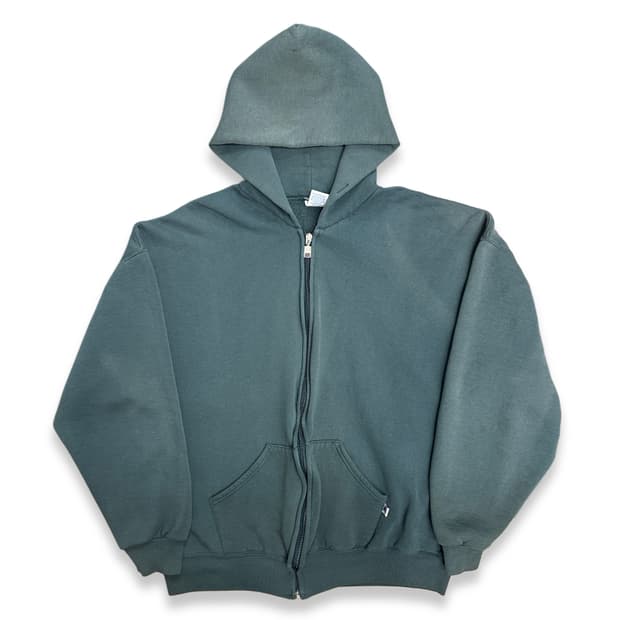 90s 러셀 카키 후드집업 XL