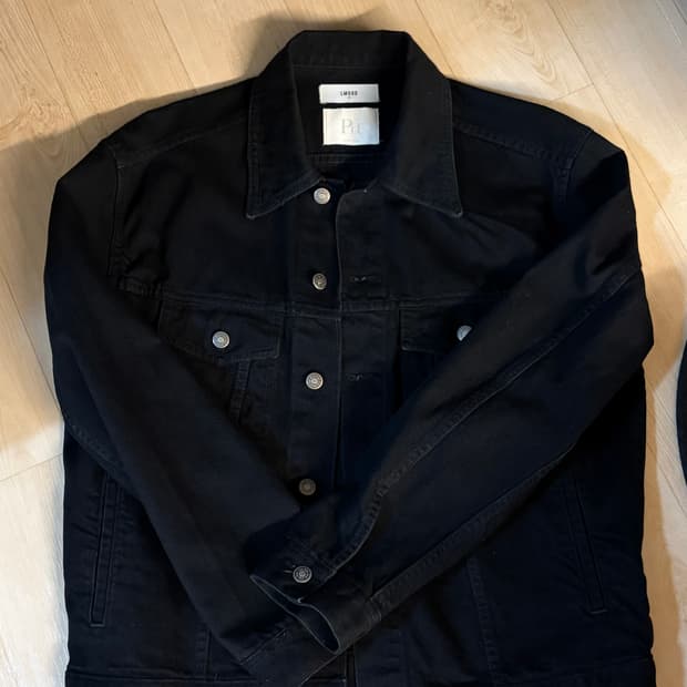 [M]엘무드 x prt prt shop(짱구대디) 콜라보 데님 자켓블랙