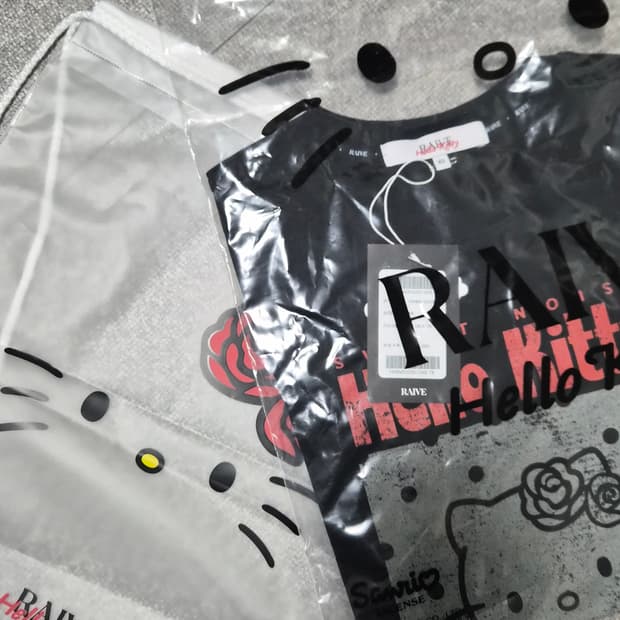 레이브 헬로키티 투명 스트링백 