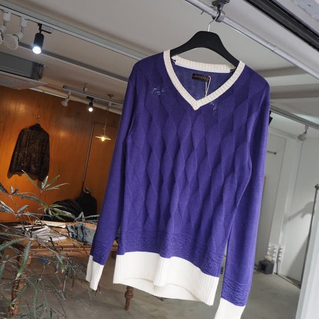 MORGAN HOMME argyle knit 