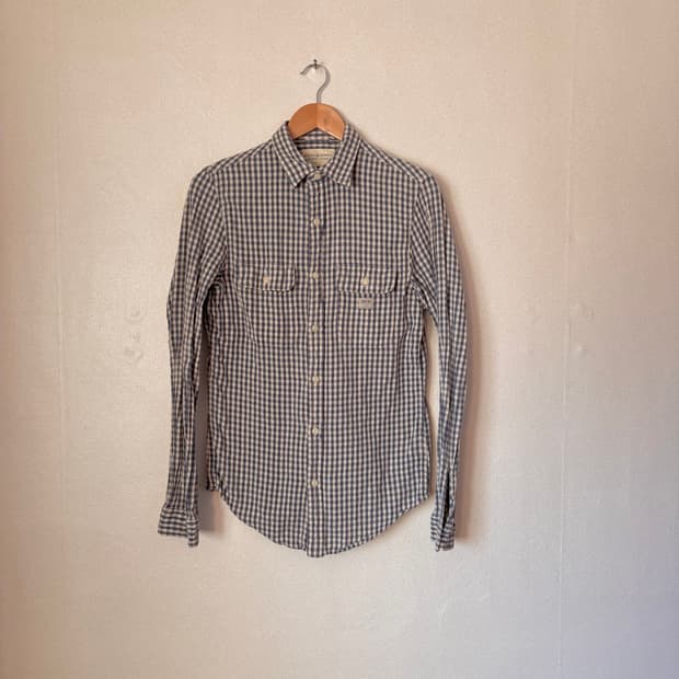 랄프로렌 데님앤서플라이 슬림핏 S 깅엄 체크 셔츠 남방 폴로