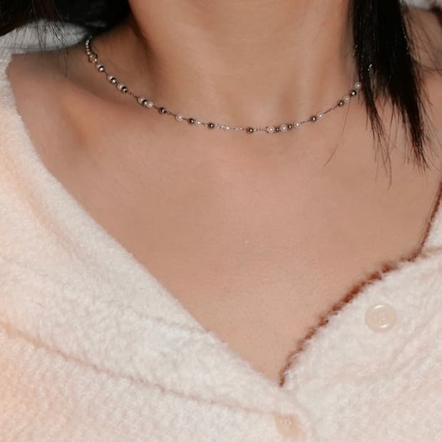 다인리 MIXED PEARL NECKLACE 팝니다!