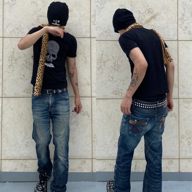 [RE:Roen]Skull Cubic Slim Fit Tee