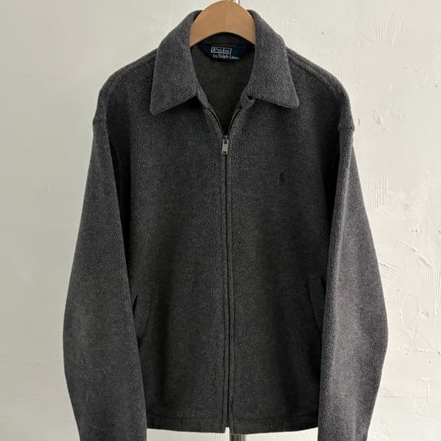 Polo 폴로 랄프로렌 차콜 컬러 폴라텍 플리스 자켓