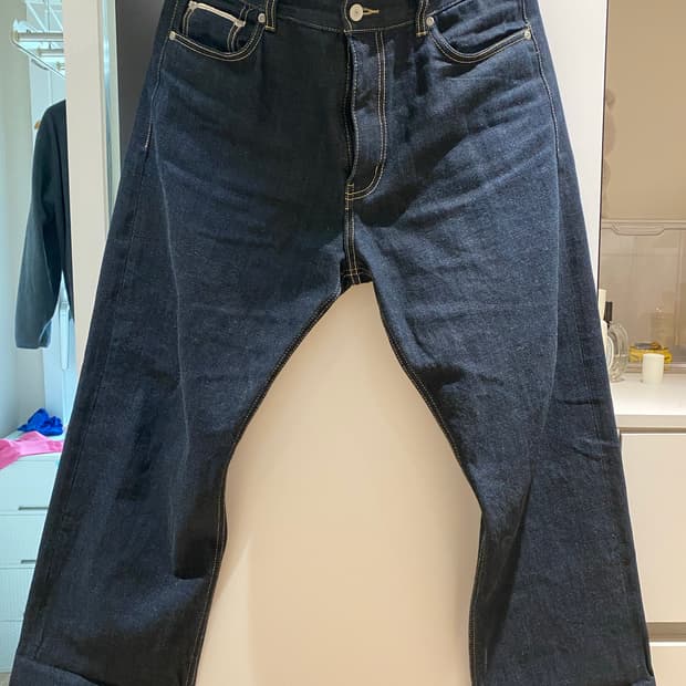 유니폼브릿지 셀비지 딥인디고 34