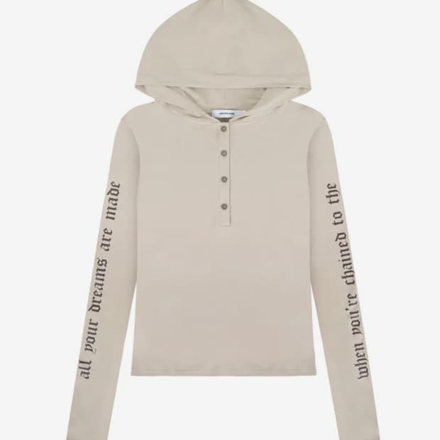 Rockcake Sleeve Lettering Hoodie