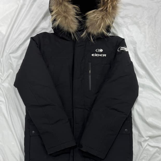 아이더 스텔라 다운 라쿤퍼 자켓 패딩 XS