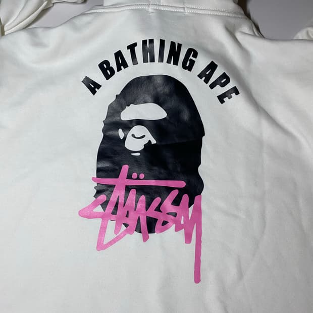 A BATHING APE X STUSSY 콜라보 후드티 M