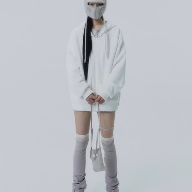 오호스 아이 겔 리버시블 후드집업 후리스