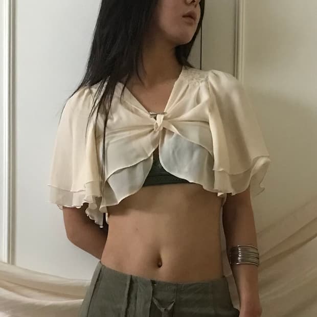  sheer Shoulder blouse 