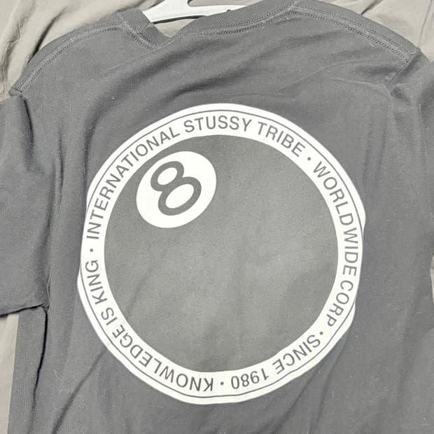 스투시 에잇볼 반팔 티셔츠 블랙 M