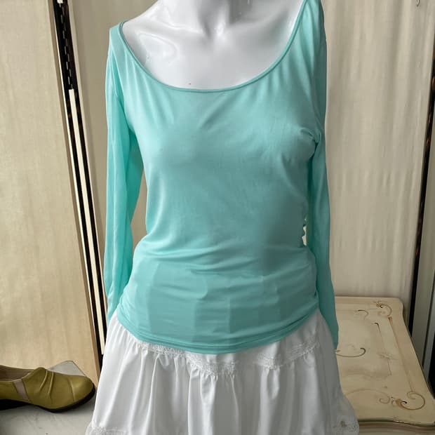 jpn vintage mint sheer long sleeve