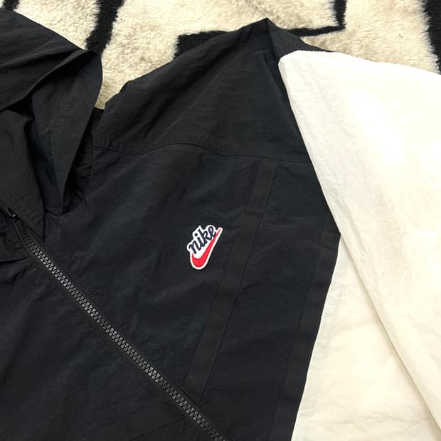 [2XL]나이키 우븐 아노락/블랙화이트