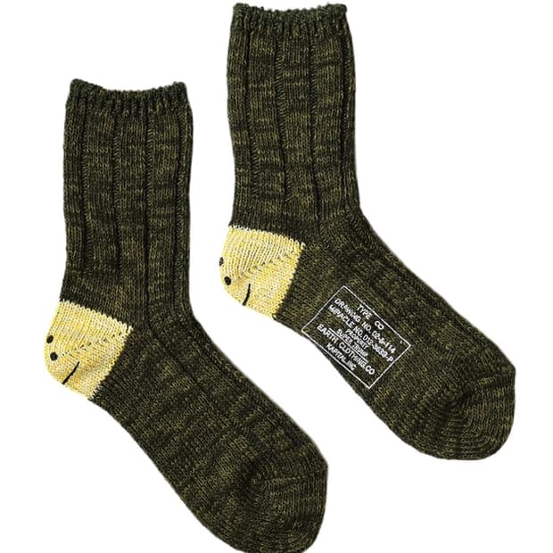 (새상품) 캐피탈 해피힐 양말 카키