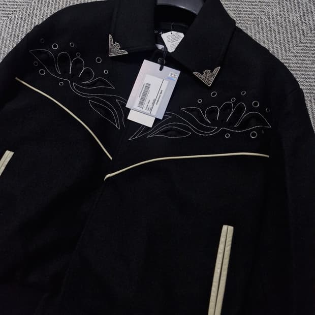 (새상품) 앤더슨벨 르망 울 블루종 L