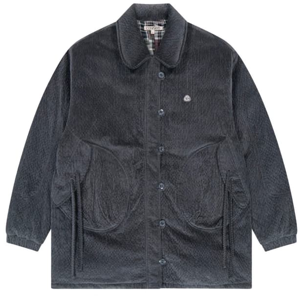 코이세이오 코듀로이 봄버 블루 그레이