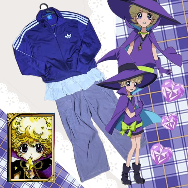 아디다스 구파이어버드 보라 빈티지 코디세트 슈슈룬 바닐라깔