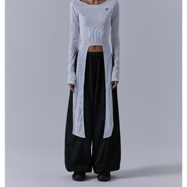 트리밍버드 Back-less Strap Long Sleeve 블랙