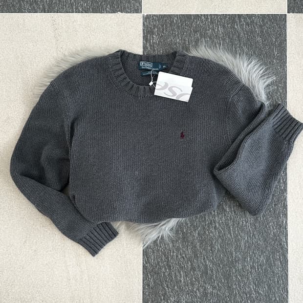 폴로 랄프로렌 그레이 헤비코튼 니트 