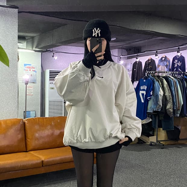 90s 나이키 센터 스우시 화이트 웜업 B3117