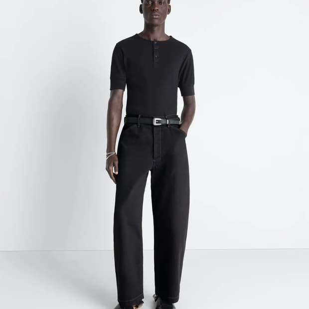 [44,46,48,50]르메르 26ss 맥시 워크웨어 데님 팬츠/블랙