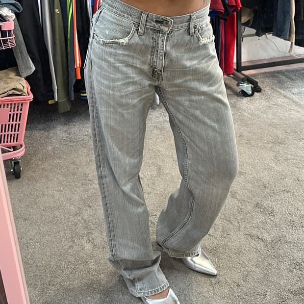 리바이스503 그레이 셀비지 레귤러 데님 팬츠(30)