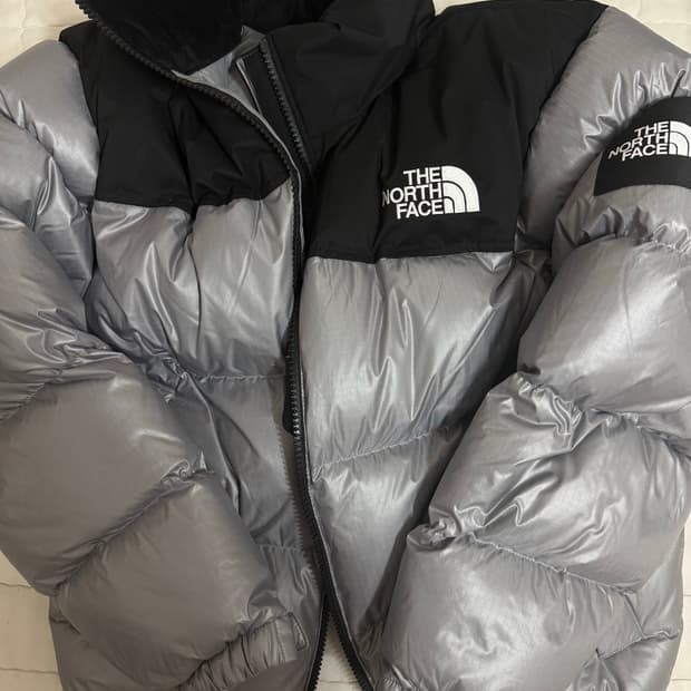 노스페이스 화이트라벨 노벨티 눕시 다운 자켓 헤더 그레이 L 차은우 패딩