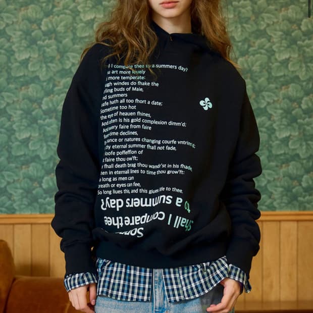 헤레틱 후드티  SONNET 18 HOODIE / black