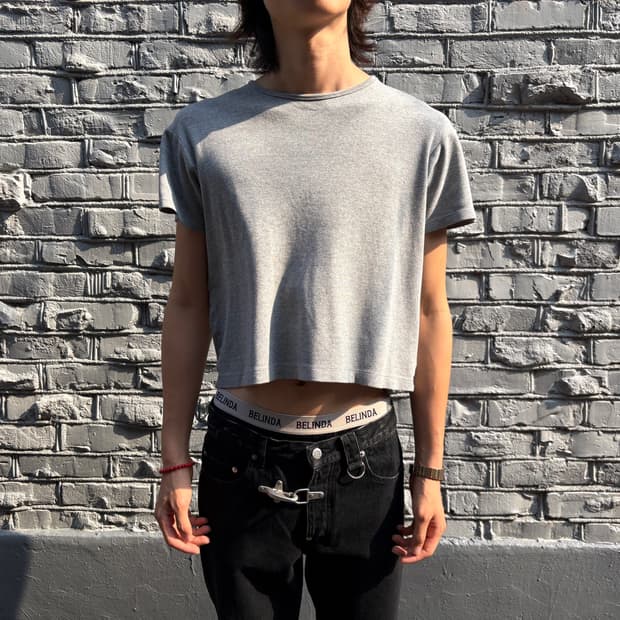 Burberry London Check Pattern Crop Tee