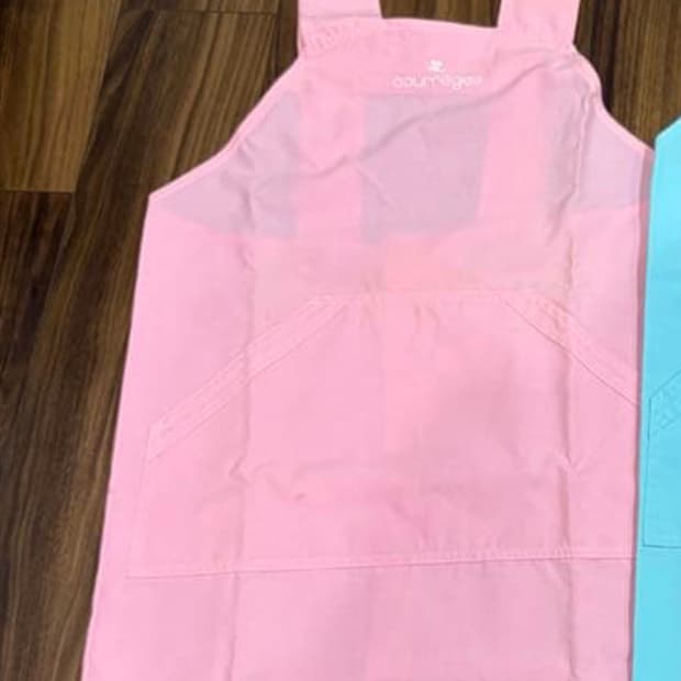 꾸레쥬 courreges 앞치마 핑크