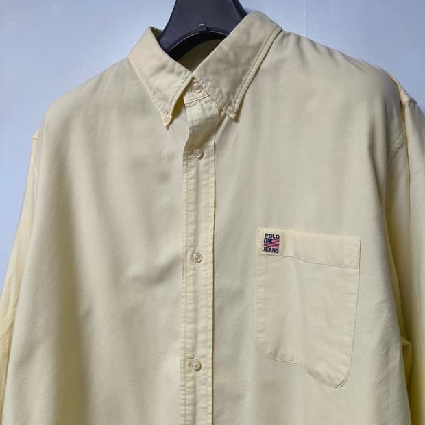 [XL] 폴로 진스 옐로우 옥스포드 셔츠